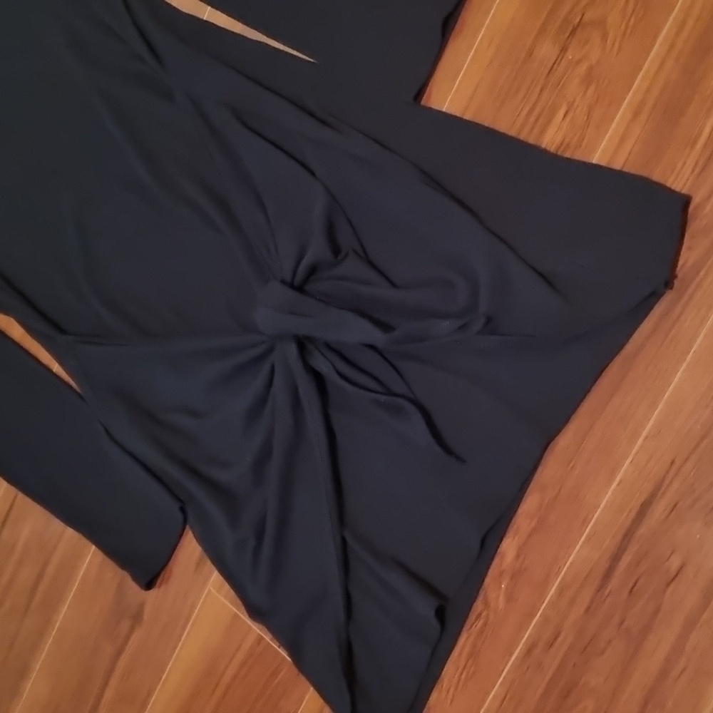 AERIE Front Tie Dress Black Size Medium - Picture 4 of 11